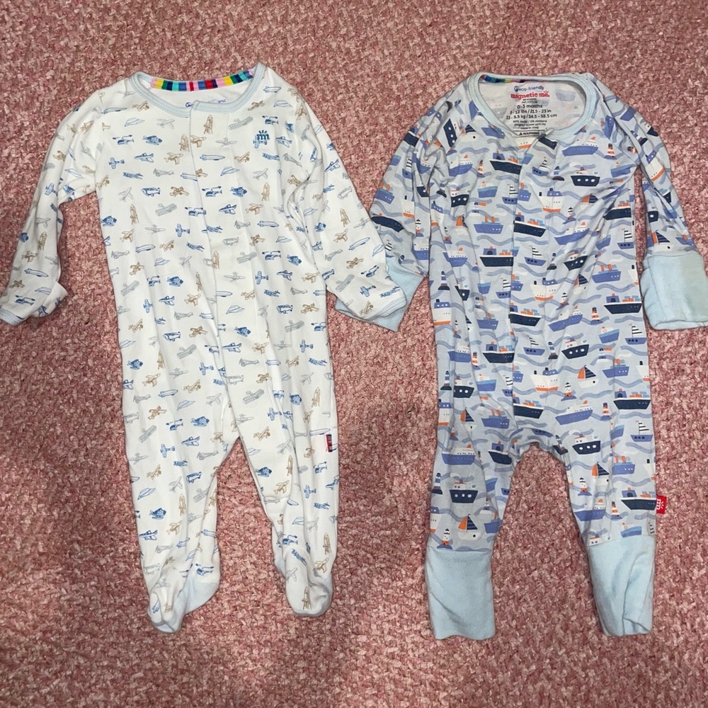 Magnetic Me Nautical and Animal Print Footies